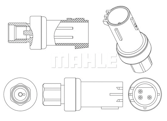 Pressure Switch, air conditioning (ASE 5 000P)