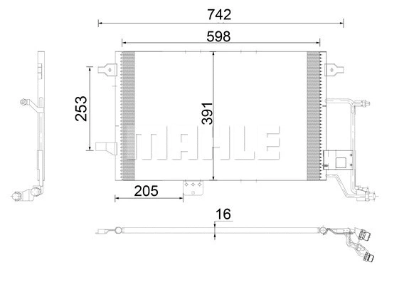 Condenser, air conditioning (AC 822 000S)