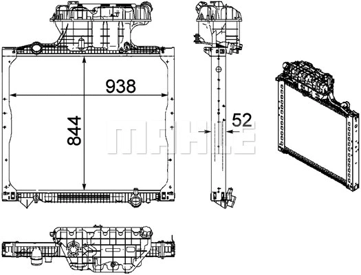 Radiator, engine cooling (CR 1167 000P)