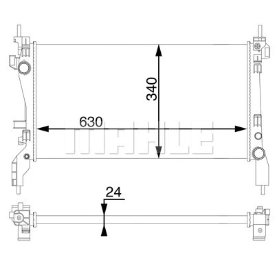 Radiator, engine cooling (CR 1122 000S)