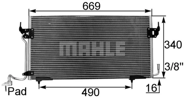 Condenser, air conditioning (AC 206 000S)