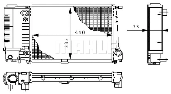 Radiator, engine cooling