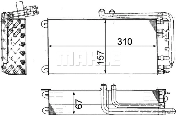 Evaporator, air conditioning (AE 45 000P)