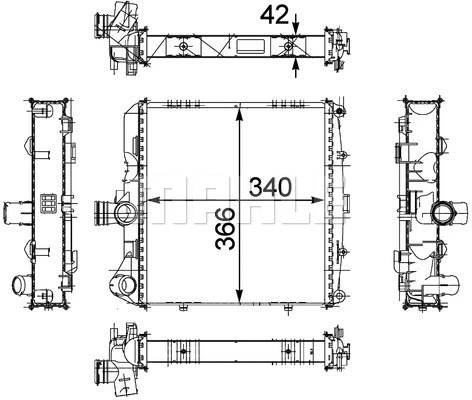 Radiator, engine cooling