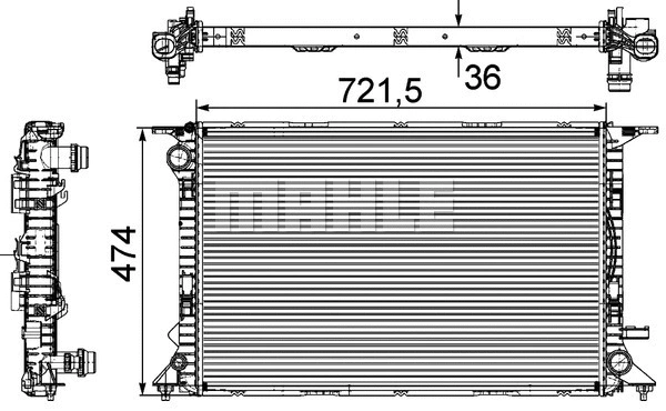 Radiator, engine cooling