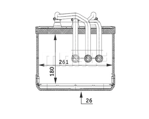 Heat Exchanger, interior heating (AH 80 000P)