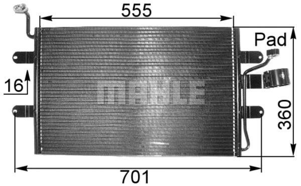 Condenser, air conditioning (AC 256 000S)