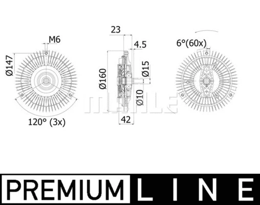 Clutch, radiator fan (CFC 107 001P)