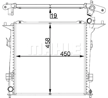 Radiator, engine cooling (CR 1401 000P)