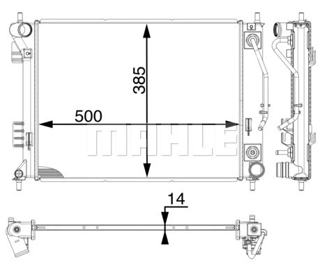 Radiator, engine cooling (CR 1973 000P)