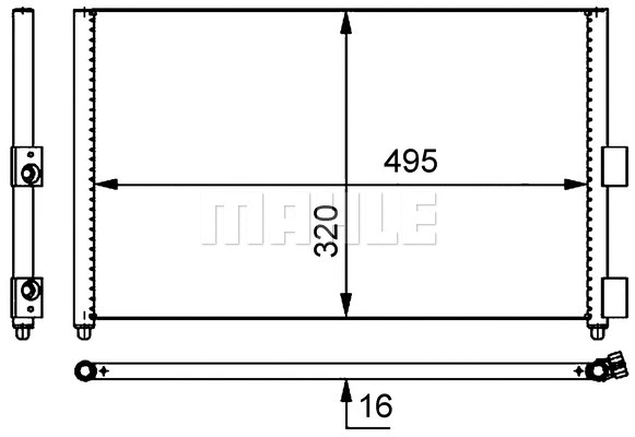 Condenser, air conditioning (AC 371 000S)