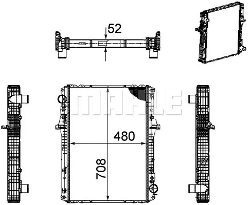 Radiator, engine cooling (CR 1170 000P)