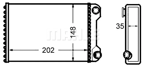 Heat Exchanger, interior heating (AH 59 000S)