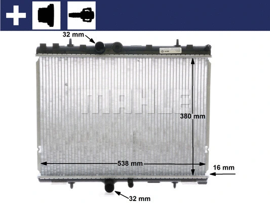 Radiator, engine cooling