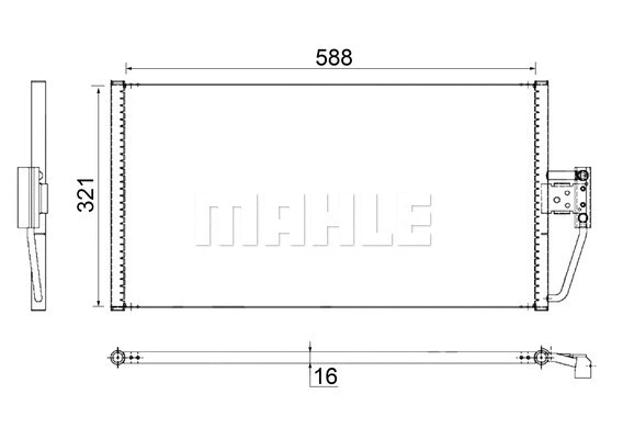 Condenser, air conditioning (AC 266 000S)