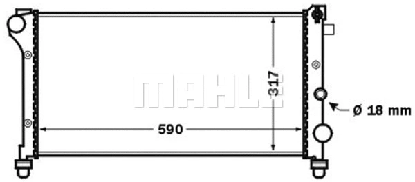 Radiator, engine cooling (CR 1452 000S)