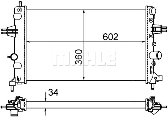Radiator, engine cooling (CR 574 000S)