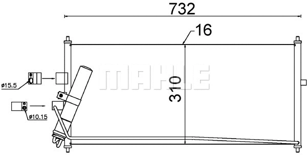 Condenser, air conditioning (AC 406 000S)