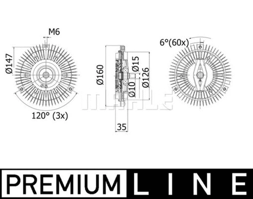 Clutch, radiator fan (CFC 266 000P)