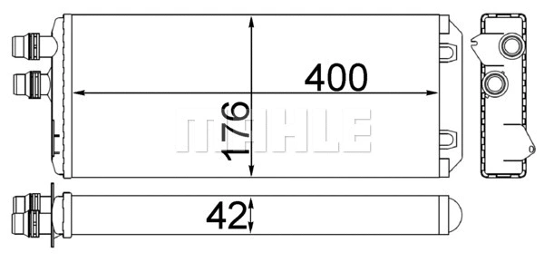 Heat Exchanger, interior heating (AH 249 000S)