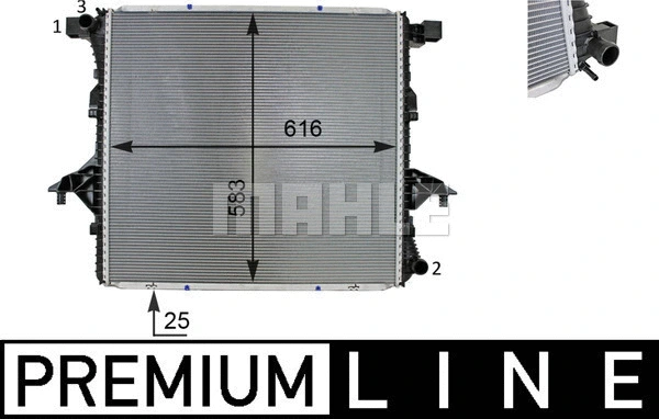 Radiator, engine cooling (CR 81 000P)