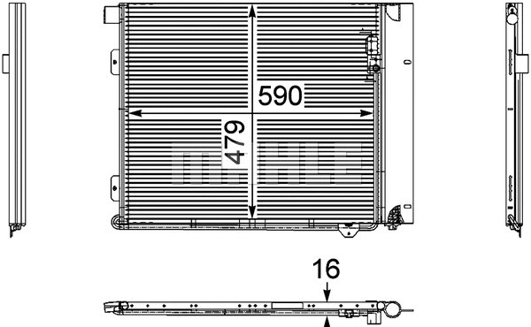 Condenser, air conditioning (AC 126 000P)