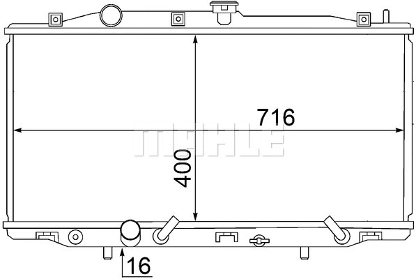 Radiator, engine cooling (CR 1462 000S)