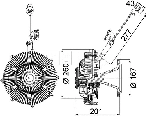 Clutch, radiator fan (CFC 115 000P)
