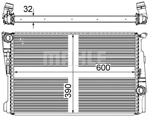 Radiator, engine cooling (CR 876 000P)