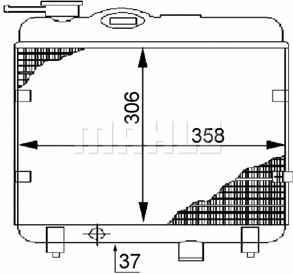 Radiator, engine cooling (CR 145 000S)