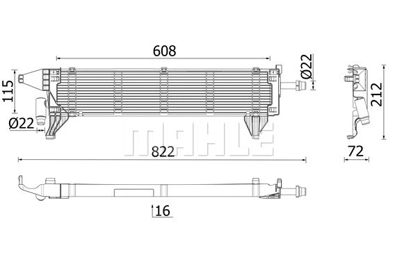 Radiator, engine cooling (CR 2636 000P)