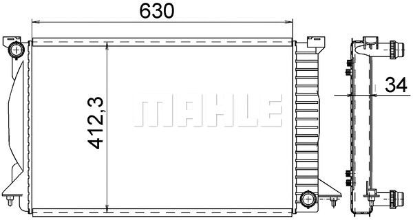Radiator, engine cooling