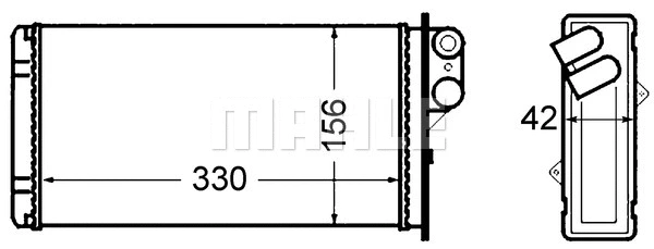 Heat Exchanger, interior heating (AH 65 000S)