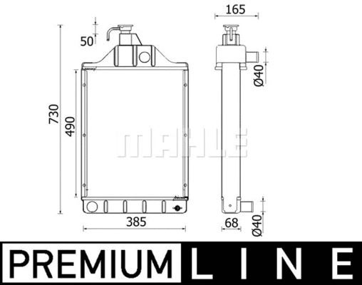Radiator, engine cooling (CR 2417 000P)
