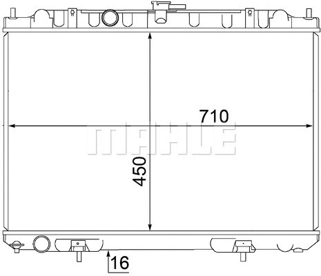 Radiator, engine cooling (CR 1490 000S)