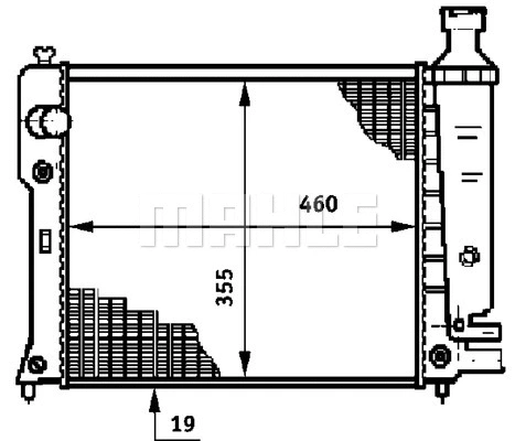 Radiator, engine cooling (CR 601 000S)
