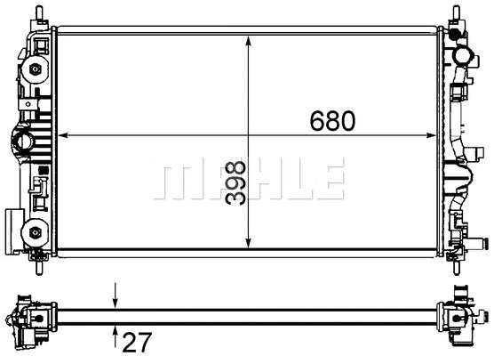 Radiator, engine cooling (CR 1238 000S)