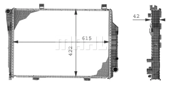 Radiator, engine cooling (CR 230 000P)