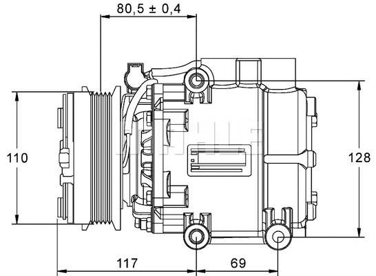 Compressor, air conditioning (ACP 858 000P)