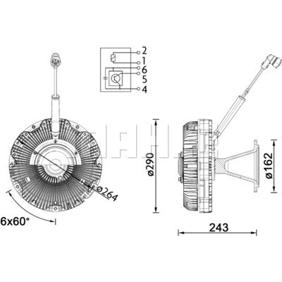 Clutch, radiator fan