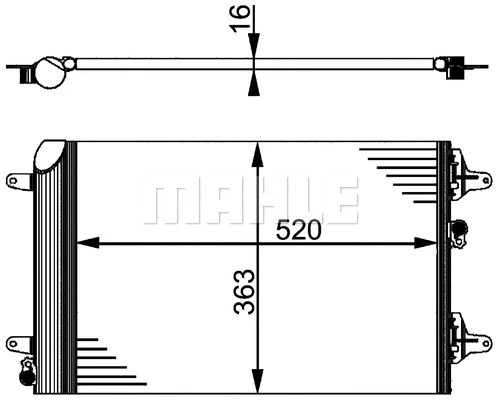 Condenser, air conditioning (AC 358 000P)