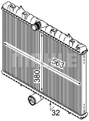 Radiator, engine cooling