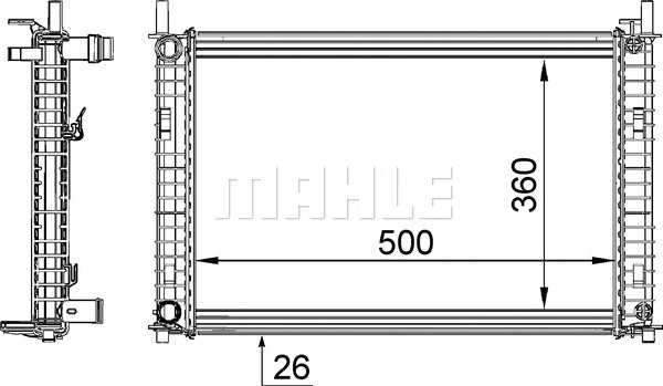 Radiator, engine cooling