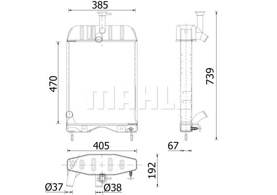 Radiator, engine cooling (CR 2414 000P)