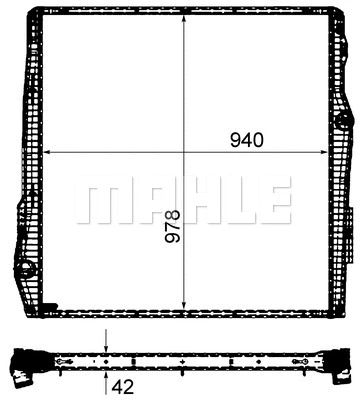 Radiator, engine cooling (CR 2093 000P)