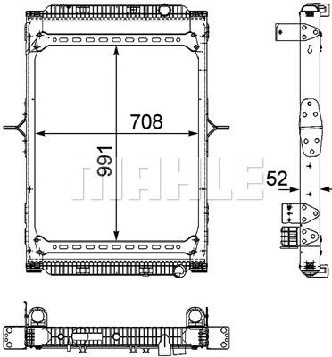 Radiator, engine cooling (CR 891 000P)