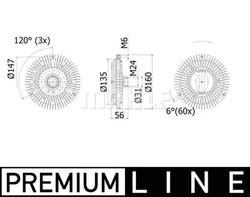 Clutch, radiator fan (CFC 93 001P)