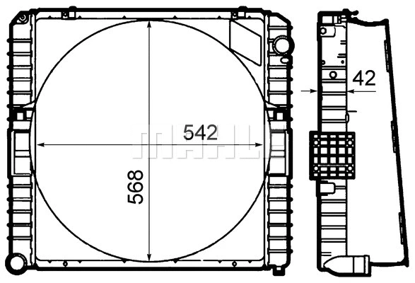 Radiator, engine cooling (CR 1918 000P)