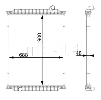 Radiator, engine cooling (CR 717 000S)
