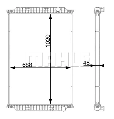 Radiator, engine cooling (CR 772 000S)